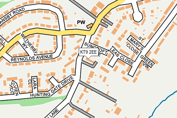 KT9 2EE map - OS OpenMap – Local (Ordnance Survey)