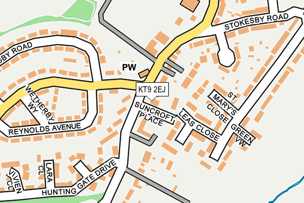KT9 2EJ map - OS OpenMap – Local (Ordnance Survey)