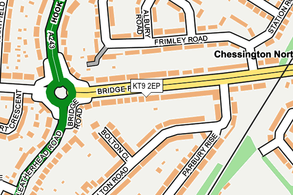 KT9 2EP map - OS OpenMap – Local (Ordnance Survey)