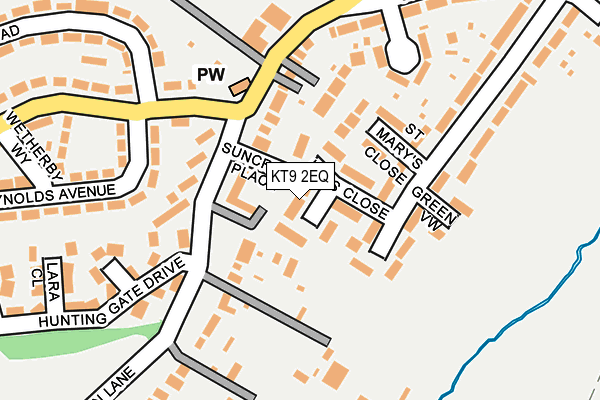 KT9 2EQ map - OS OpenMap – Local (Ordnance Survey)