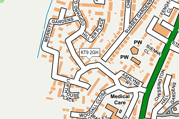 KT9 2GH map - OS OpenMap – Local (Ordnance Survey)