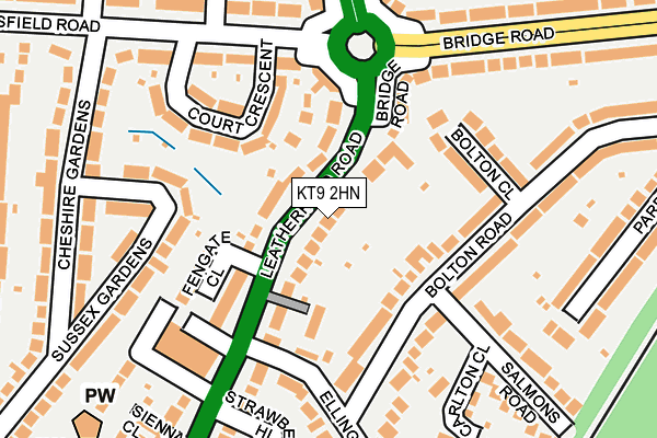 KT9 2HN map - OS OpenMap – Local (Ordnance Survey)