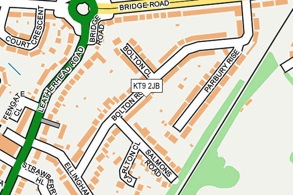 KT9 2JB map - OS OpenMap – Local (Ordnance Survey)