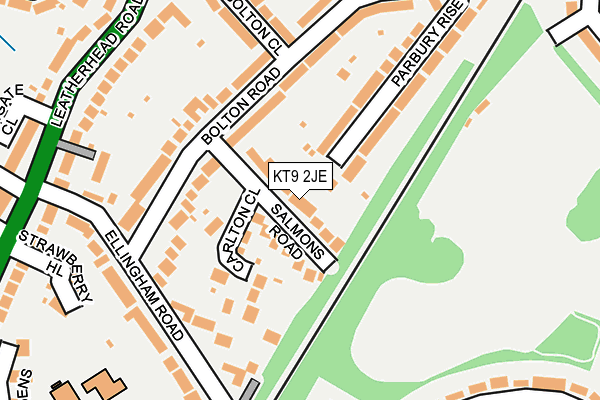 KT9 2JE map - OS OpenMap – Local (Ordnance Survey)