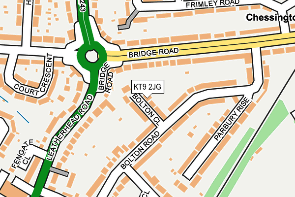 KT9 2JG map - OS OpenMap – Local (Ordnance Survey)