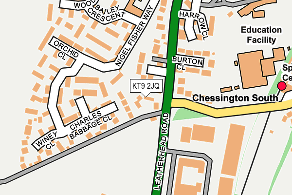 KT9 2JQ map - OS OpenMap – Local (Ordnance Survey)