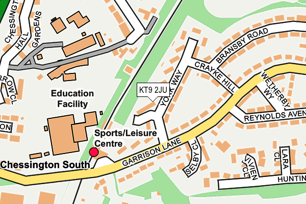 KT9 2JU map - OS OpenMap – Local (Ordnance Survey)