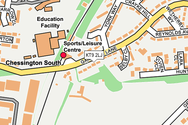 KT9 2LJ map - OS OpenMap – Local (Ordnance Survey)