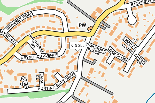 KT9 2LL map - OS OpenMap – Local (Ordnance Survey)