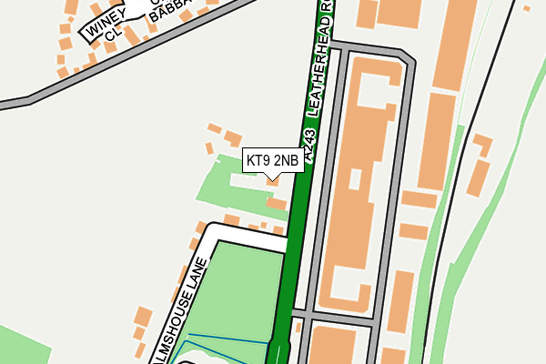 KT9 2NB map - OS OpenMap – Local (Ordnance Survey)