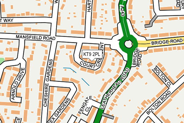 KT9 2PL map - OS OpenMap – Local (Ordnance Survey)