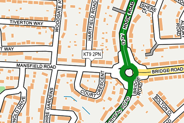 KT9 2PN map - OS OpenMap – Local (Ordnance Survey)
