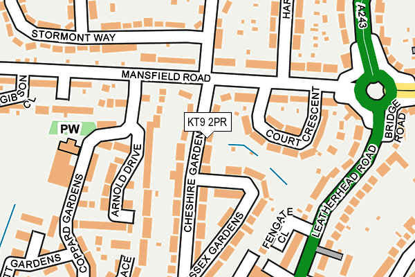 KT9 2PR map - OS OpenMap – Local (Ordnance Survey)