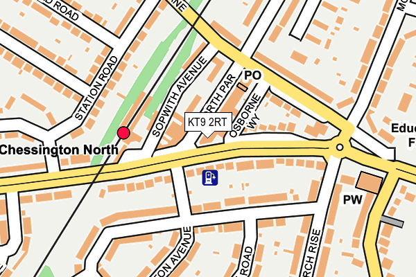 KT9 2RT map - OS OpenMap – Local (Ordnance Survey)