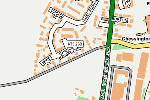KT9 2SB map - OS OpenMap – Local (Ordnance Survey)