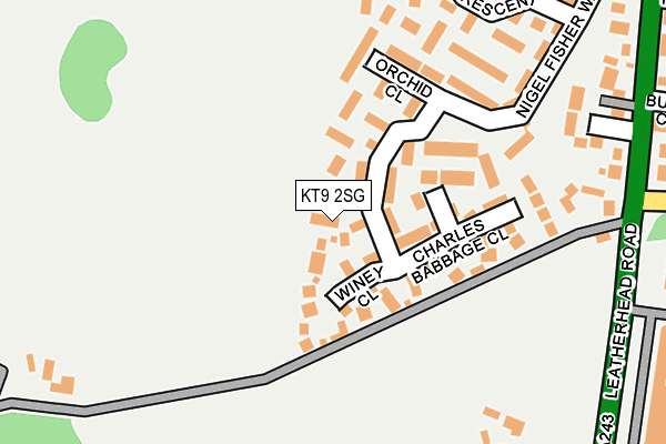 KT9 2SG map - OS OpenMap – Local (Ordnance Survey)