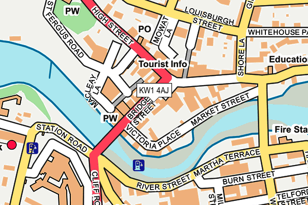 KW1 4AJ map - OS OpenMap – Local (Ordnance Survey)