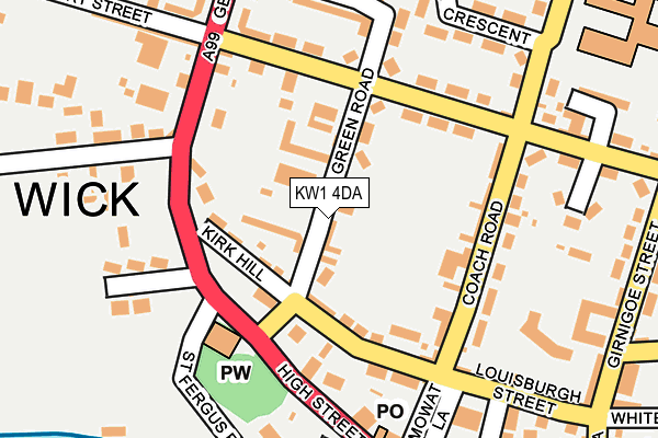 KW1 4DA map - OS OpenMap – Local (Ordnance Survey)