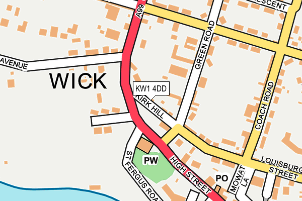 KW1 4DD map - OS OpenMap – Local (Ordnance Survey)
