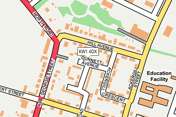 KW1 4DX map - OS OpenMap – Local (Ordnance Survey)