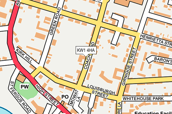 KW1 4HA map - OS OpenMap – Local (Ordnance Survey)
