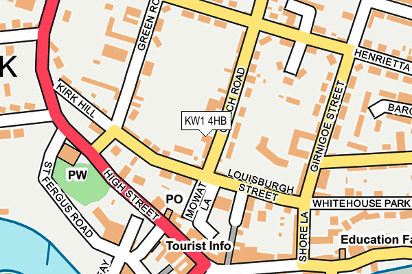 KW1 4HB map - OS OpenMap – Local (Ordnance Survey)