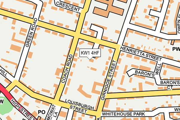 KW1 4HF map - OS OpenMap – Local (Ordnance Survey)