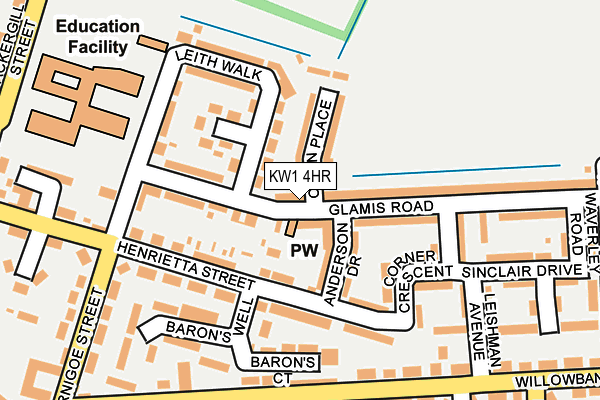 KW1 4HR map - OS OpenMap – Local (Ordnance Survey)