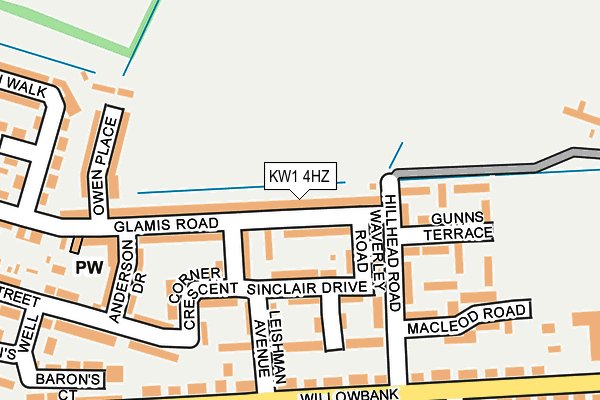 KW1 4HZ map - OS OpenMap – Local (Ordnance Survey)