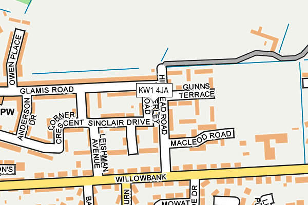 KW1 4JA map - OS OpenMap – Local (Ordnance Survey)