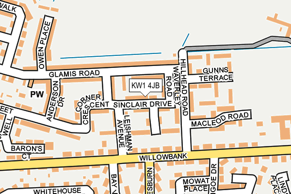 KW1 4JB map - OS OpenMap – Local (Ordnance Survey)