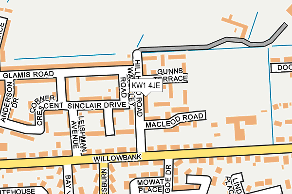 KW1 4JE map - OS OpenMap – Local (Ordnance Survey)