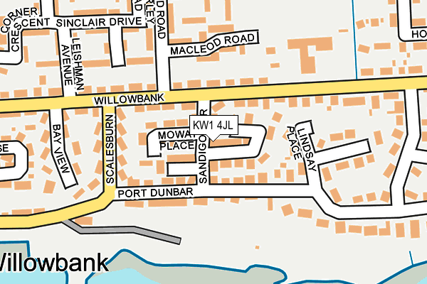KW1 4JL map - OS OpenMap – Local (Ordnance Survey)