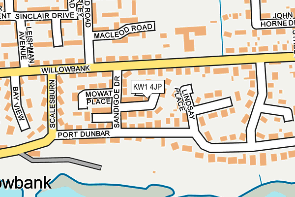 KW1 4JP map - OS OpenMap – Local (Ordnance Survey)