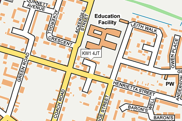 KW1 4JT map - OS OpenMap – Local (Ordnance Survey)