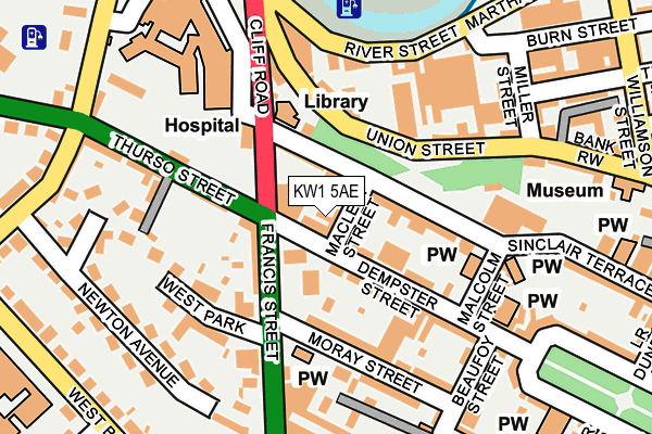 KW1 5AE map - OS OpenMap – Local (Ordnance Survey)