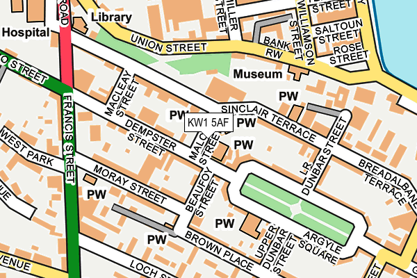 KW1 5AF map - OS OpenMap – Local (Ordnance Survey)