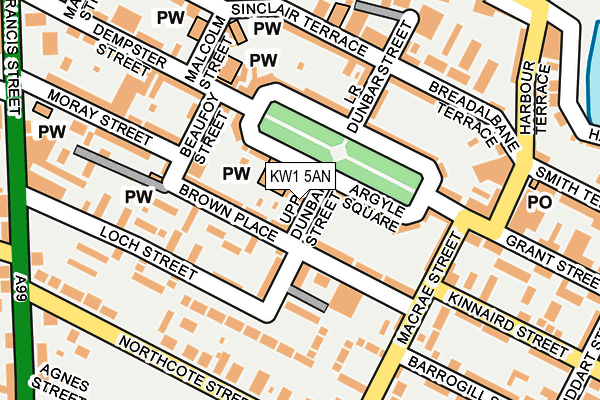 KW1 5AN map - OS OpenMap – Local (Ordnance Survey)