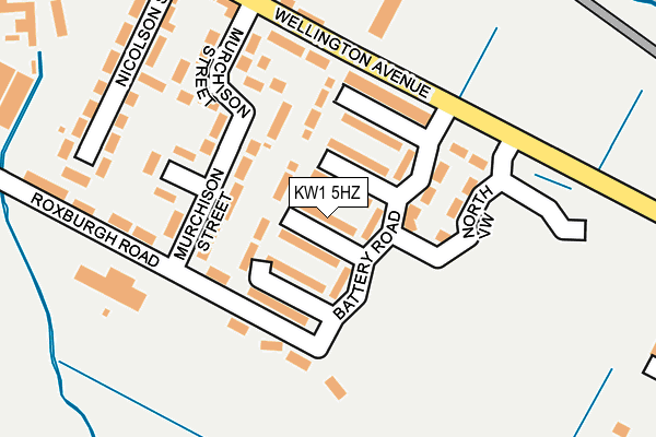 KW1 5HZ map - OS OpenMap – Local (Ordnance Survey)