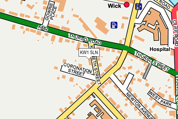 KW1 5LN map - OS OpenMap – Local (Ordnance Survey)