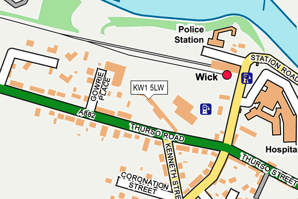 KW1 5LW map - OS OpenMap – Local (Ordnance Survey)