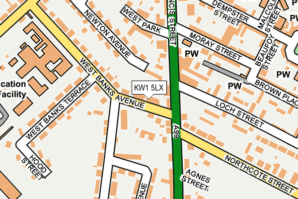 KW1 5LX map - OS OpenMap – Local (Ordnance Survey)