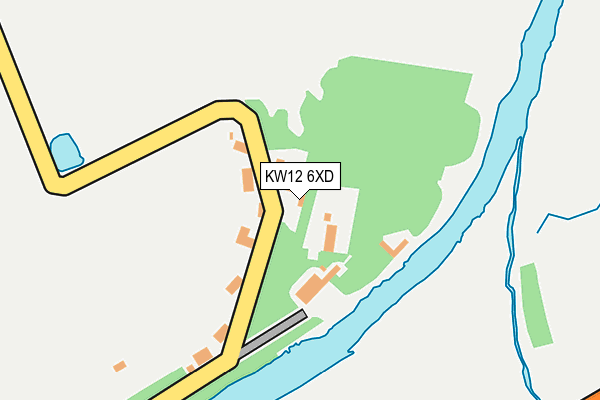 KW12 6XD map - OS OpenMap – Local (Ordnance Survey)