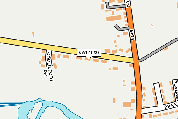 KW12 6XG map - OS OpenMap – Local (Ordnance Survey)