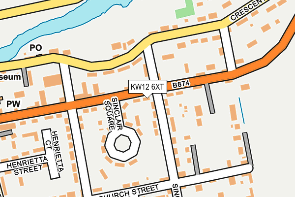 KW12 6XT map - OS OpenMap – Local (Ordnance Survey)