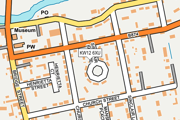 KW12 6XU map - OS OpenMap – Local (Ordnance Survey)