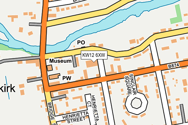 KW12 6XW map - OS OpenMap – Local (Ordnance Survey)