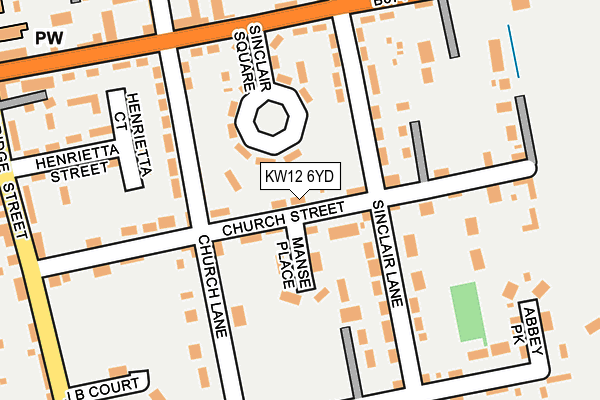 KW12 6YD map - OS OpenMap – Local (Ordnance Survey)