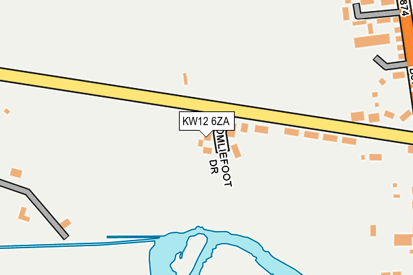 KW12 6ZA map - OS OpenMap – Local (Ordnance Survey)