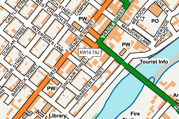 KW14 7AJ map - OS OpenMap – Local (Ordnance Survey)